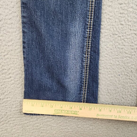 Love Nation Jeans Womens Size 4 Bootcut Embellished Fleur De Lis Pockets Denim - Picture 6 of 11